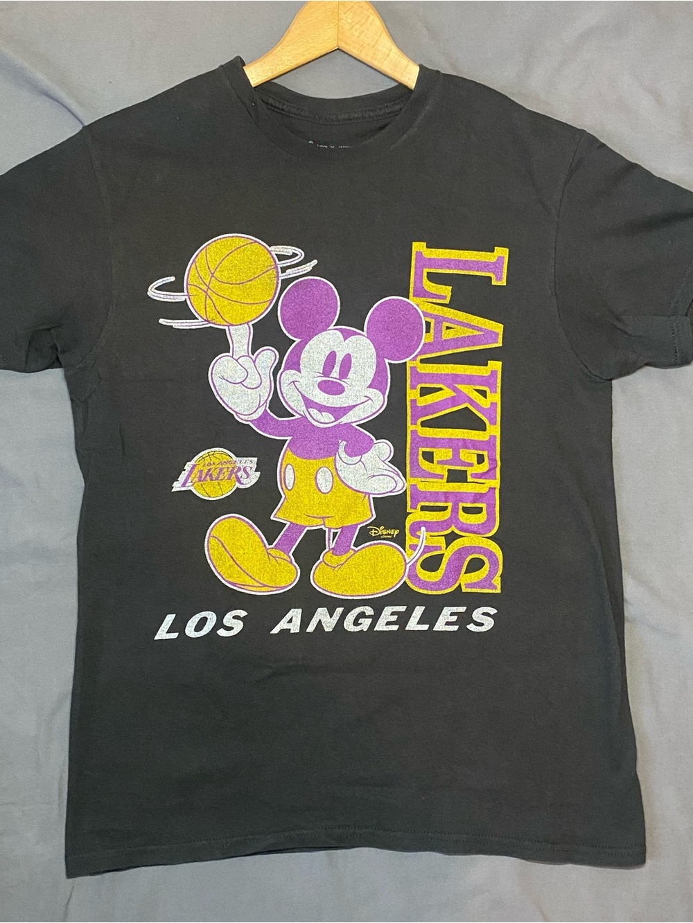 Disney Black Graphic Tee with White Interior Print